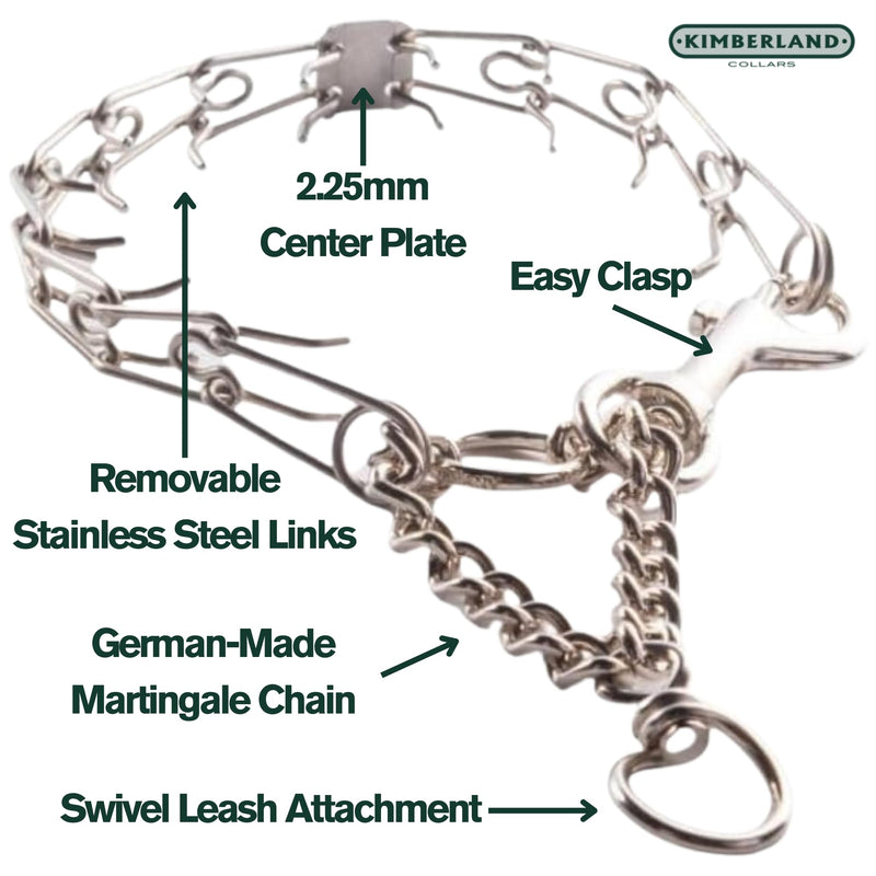 Clasp 1.5mm Stainless Dog Training Collar for Small Breeds | 8'' Micro Prong Collar | Dogs 6-26lbs | No-Pull Collar | Behavior Aid - PawsPlanet Australia