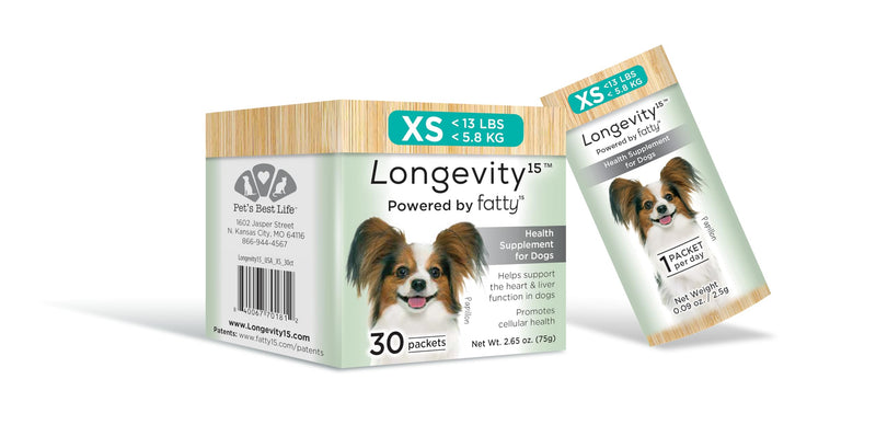 Yummy Combs Longevity15 – C15:0 – Fatty Acid Health Supplement for Dogs – Healthy Pet Supplies – for Extra Small Dogs, 1 Pack Pack of 1 - PawsPlanet Australia