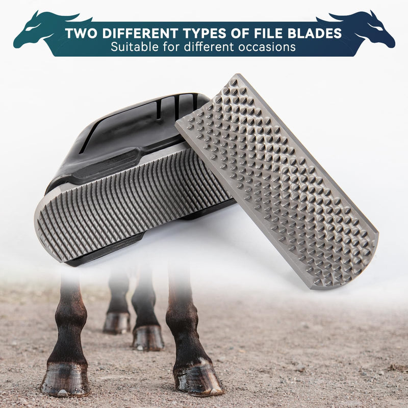 Farrier Hoof Rasp File Arc Shape Ergonomic Handle Hoof Trimming Tool with Fine Teeth Option for Repairing Pony, Goat, Horse, Pig, and Other Animal Hooves Coarse & Fine Teeth - PawsPlanet Australia