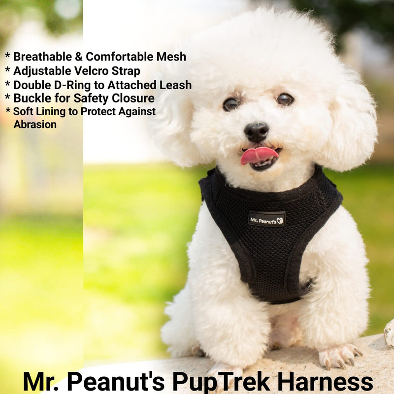 Mr. Peanut's PupTrek Small Dog/Cat Soft Mesh Step in Harness Vest (Small, Blue) - PawsPlanet Australia