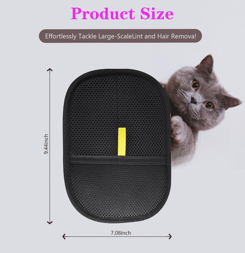 2PCS Pet Hair Removal Gloves，Reusable Static Dog & Cat Grooming Gloves, Upgraded Thickened Anti-Slip Grip for Clothes, Sofa, Car Seat, Couch, Carpet & Furniture - PawsPlanet Australia