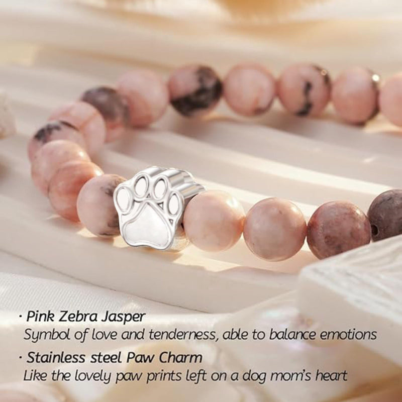 Memorial Gifts Bracelet for Loss of Dog Cat, 𝗣𝗮𝘄 𝗣𝗿𝗶𝗻𝘁 𝗦𝘆𝗺𝗽𝗮𝘁𝗵𝘆 𝗚𝗶𝗳𝘁 Memory Gifts for Dog Cat Passing Away Remembrance Bereavement Gifts for Dog Cat Lover - PawsPlanet Australia