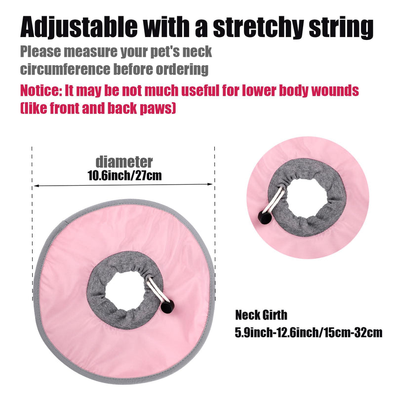 Cat Recovery Collar Adjustable Cat Neck Protective Cat Collar Waterproof Elizabethan E Collar for Cats Kittens Puppies after Surgery to Stop Licking Wounds (Pink) - PawsPlanet Australia