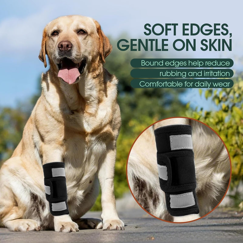 Dog Front Leg Brace & Elbow Protector,Adjustable Dog Elbow Brace with Reflective Strip,Compression Dogs Leg Sleeve to Stop Licking,Carpal Wrist Support Wrap for Arthritis,Sprain,Injury Recovery Large/Extra Large