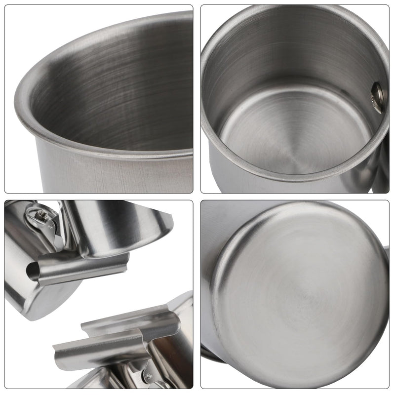 Hypeety Bird Parrot Feeding Double Cups Stainless Steel Food Water Bowls with Clip Bird Seed Feeder Cups Hanging Bowl Cage Stand Accessories - PawsPlanet Australia