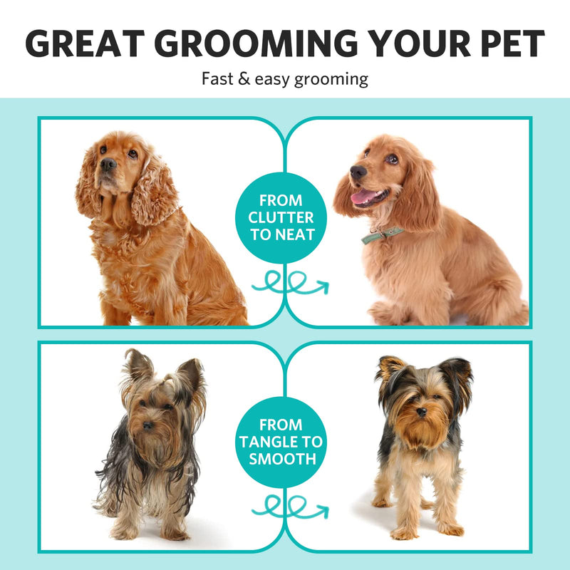 MIU COLOR Pet Grooming Brush, Deshedding Tool for Dogs & Cats, Undercoat Rake for Dogs & Dog Brush for Shedding - PawsPlanet Australia