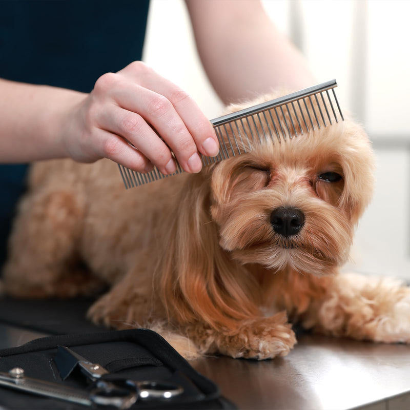 3 PCS Metal Dog Comb, 3 Size Stainless Steel Comb for Dog Grooming, Flea Combs for Cats Dogs, Flea Removal Tool for Long, Short, Curly Hair - PawsPlanet Australia