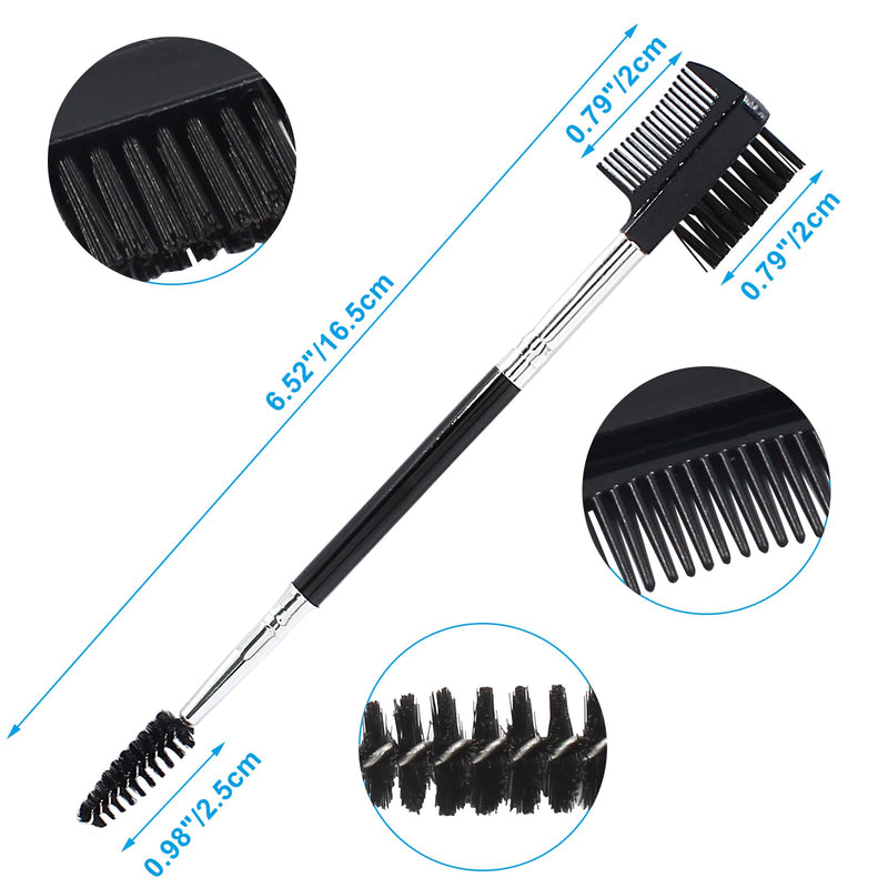 2PCS Dog Tear Stain Remover Comb, Double-Head Dog Eye Brush Cleaning Grooming Tool for Small Dogs and Cats,Black Black