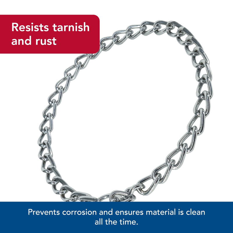 Coastal Pet Titan Chain Training Dog Collar - Durable Metal Choke Collar for Dog Training - Argon-Welded, Chrome Chain - 4 mm x 24" 4.0 mm x 24" (Pack of 1) - PawsPlanet Australia