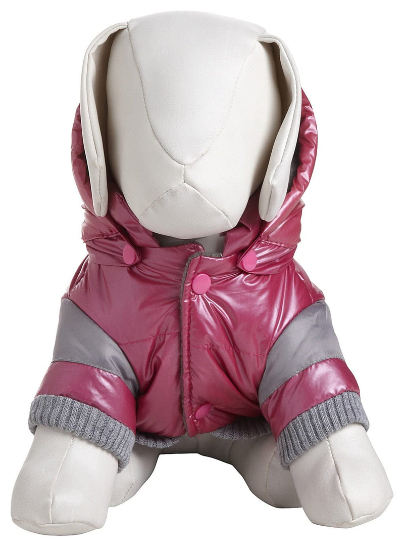 Pet Life Sporty Vintage Aspen Ski Winter Dog Coat with snap-Off Removable Hood - Dog Jacket Features 3M Thinsulate Insulation Warming Technology - Dog Clothes fits Small, Medium and Large Dogs Pink - PawsPlanet Australia