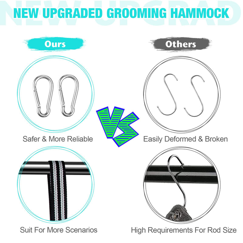 Dog Grooming Hammock - Upgrade Pet Grooming Harness for Nail Trimming (S 30lb), Dog Sling for Nail Clipping, Dog Hanging Holder Hanger for Cutting Nail with Nail Clippers S for Small Dogs 30LB Green - PawsPlanet Australia