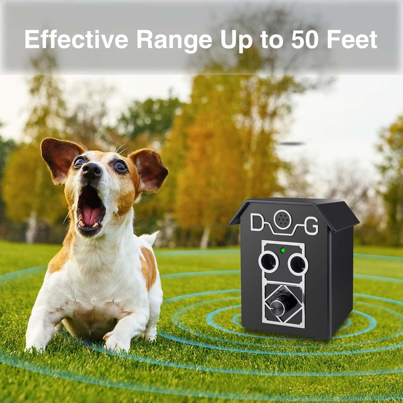 Anti Barking Device, 3 Adjustable Frequency Ultrasonic Dog Barking Deterrent Devices Pet Gentle Anti Barking Device Sonic Bark Control Device Stop Dog Barking Device Indoor Outdoor for Dogs Anti Bark Black-XT006