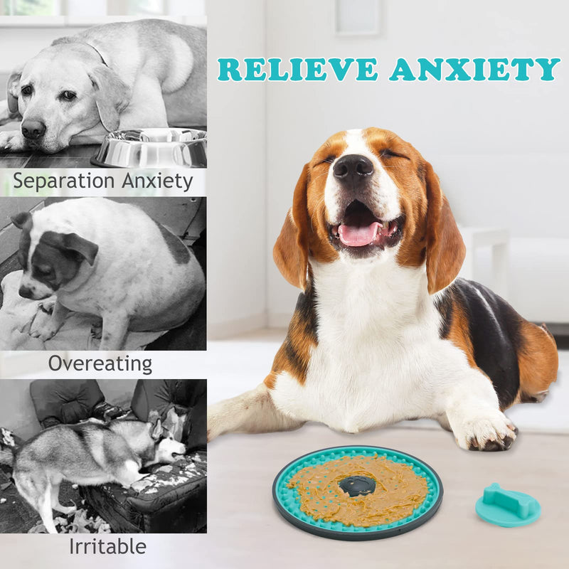 Lick Mat for Dogs, Dog Crate Lick Pads Slow Feeder, Lick Pad Crate Training Toy Crate Lick Plate,Very Suitable Peanut Butter, Treats Yogurt, Bolognese, for Boredom and Anxiety Relief Licking Pad 1 pcs Blue - PawsPlanet Australia