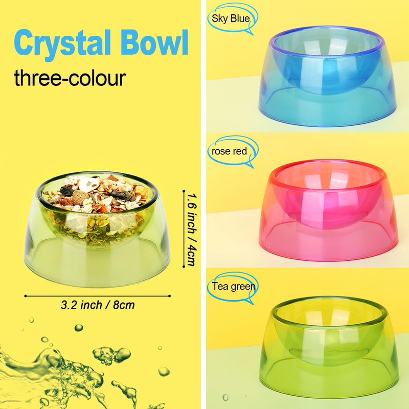 Hamster Food Bowl,Small Animals Food Water Bowl,Water Feeder Container, Hamster Bowls Dwarf Hamster Food Bowl,Hamster Feeding Bowl for Dwarf Hamsters,Mice,Small Animals 3pcs - PawsPlanet Australia