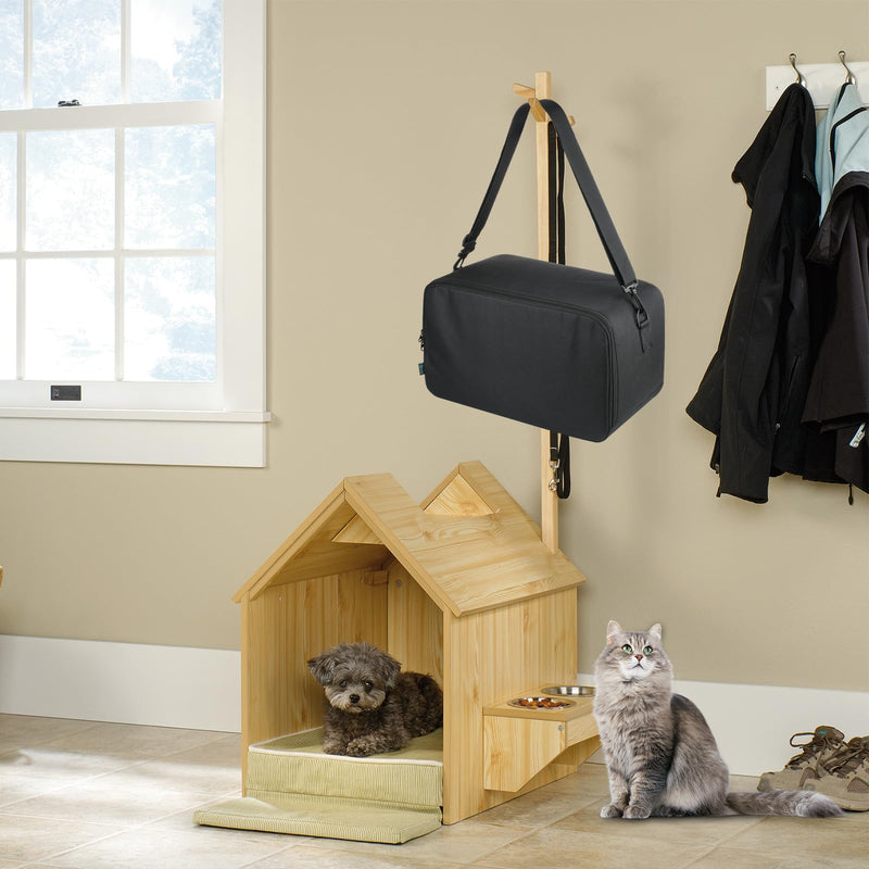 Beautyflier Pet Grooming Supplies Organizer, Protective Tote Bag Case for Pet Grooming Kit & Vacuum Suction Dogs Cats Hair, Travel Pouch Bag for Pet Dog Grooming Vacuum Kit, Bag Only (Black) Black - PawsPlanet Australia