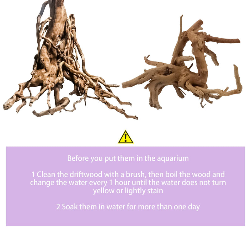 8 Pack Natural Driftwood for Aquarium, Aquarium Decor Spider Wood Freshwater Fish Tank Reptile Driftwood Branch (3.15"- 4") 3.15"- 4" - PawsPlanet Australia