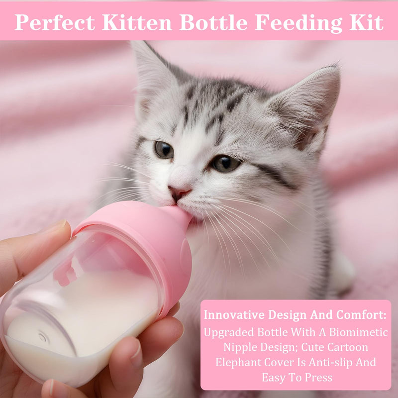 2 Pcs Puppy Bottles for Nursing Animal Feeding Bottles Reusable Pet Feeder Bottle Anti-Choking Design Puppy Bottle Silicone Kitten Feedings Kit for Newborn Kitten Puppies Small Animals - PawsPlanet Australia