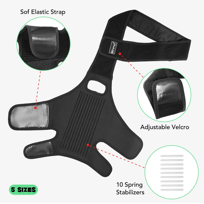 Oimmal Dog Knee Brace, Dog Leg Brace for ACL Support with Cruciate Ligament Injury, Knee Cap Dislocation, Joint Pain and Muscle Sore, Adjustable Dog ACL Brace with 10 Side Stabilizers, Pet Brace (M)