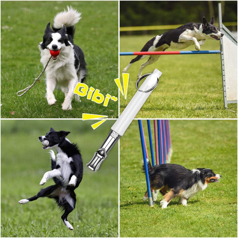 White Dog Whistle to Stop Barking Neighbors Dog,Adjustable Ultrasonic Silent Dog Whistle White - PawsPlanet Australia