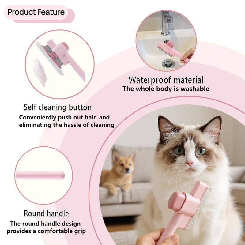 Flea Comb for Cats and Dogs with the magic brush pet hair remover set, 2PCS lice comb for Shedding, Flea and Massaging, pet hair removal glove for Clothes, Furniture, Carpets & Bedding - PawsPlanet Australia