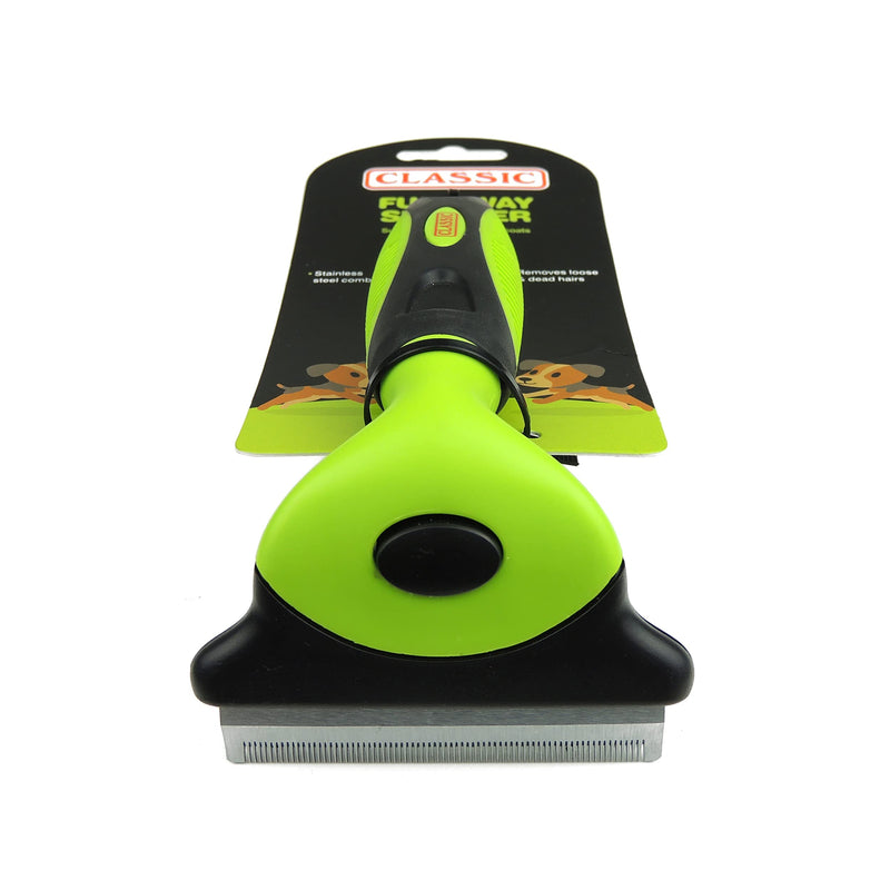 CLASSIC Pet Grooming De-Shedder for Dogs - Large, Green - PawsPlanet Australia