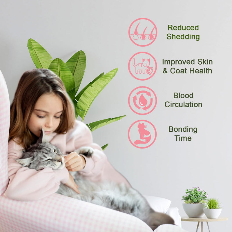 Steamy Cat Brush - 3 In 1 Cat Steamy Brush, Cat Brush for Massage, Pet Steam Brush for Removing Tangled and Loose Hair (White) White 1-Pack - PawsPlanet Australia