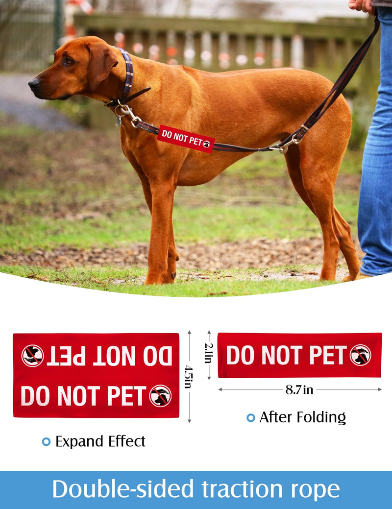 Advivio Funny Do Not Pet Leash Sleeve, Do Not Pet Velcro Patch, Nervous Dog Patch Wrap Alert Hanging ID Patch Tag, Birthday Gifts for Pet Owners - PawsPlanet Australia