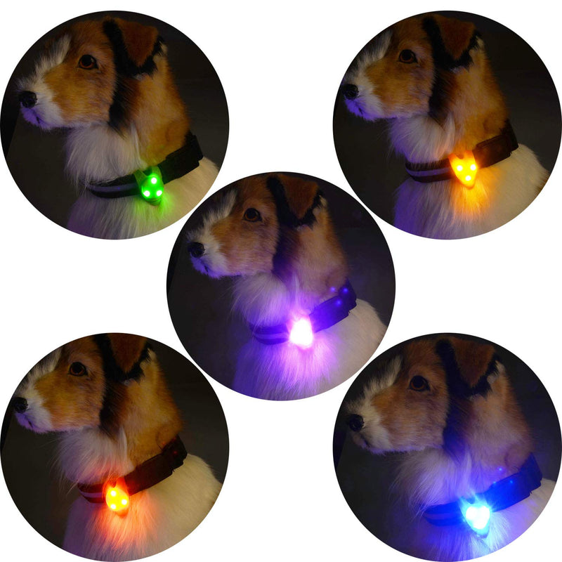 5-Pack LED Light Up Dog Collar Light, Waterproof Dog Cat Pet Safety Strobe Harness Leash Necklace Lights for Large Medium Small Dogs at Night Time Walking Camping Warning Reflective Gear Accessories - PawsPlanet Australia