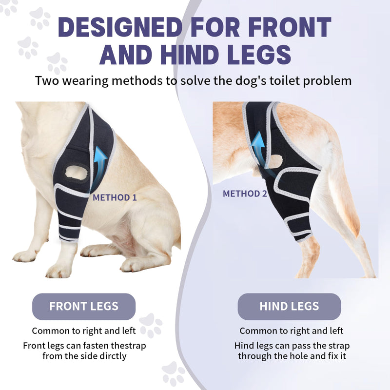 Dog Knee Brace for Torn Acl Hind Leg - Relieves Ligament Injury and Joint Pain, Adjustable Leg Support Bracket for Warmth and Support, Universal Dog Knee Brace for Four Legs,（Size XXL）.
