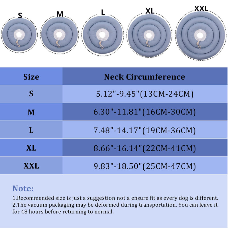IDOMIK Dog Recovery Collar, Waterproof Soft Dog Cone After Surgery, Comfy Protective Elizabethan Collar Alternative for Dogs Cats, Adjustable Dog Neck Donut Collar Cone Anti-Licking Biting Wounds M Blue - PawsPlanet Australia