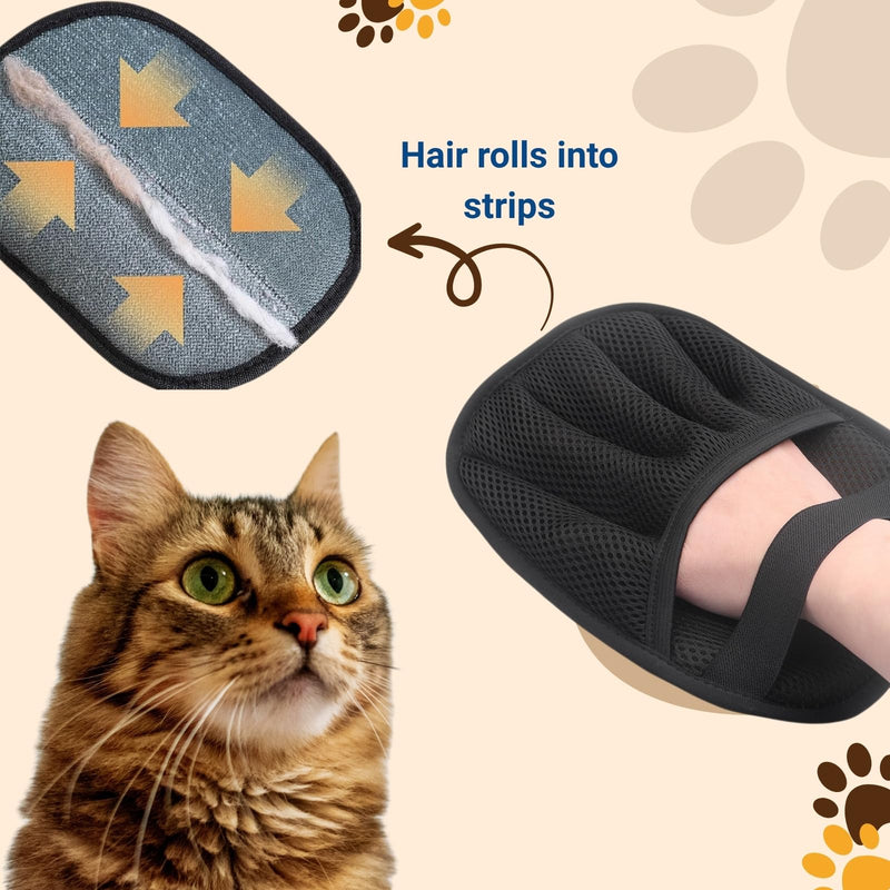 5-Pack Pet Hair Removal Gloves,Electrostatic Pet Hair Remover Tool,Dog Hair Remover Furniture Reusable & Washable Grooming Mitts,Lint & Fur Remover for Clothes, Carpets, Car Seats - PawsPlanet Australia
