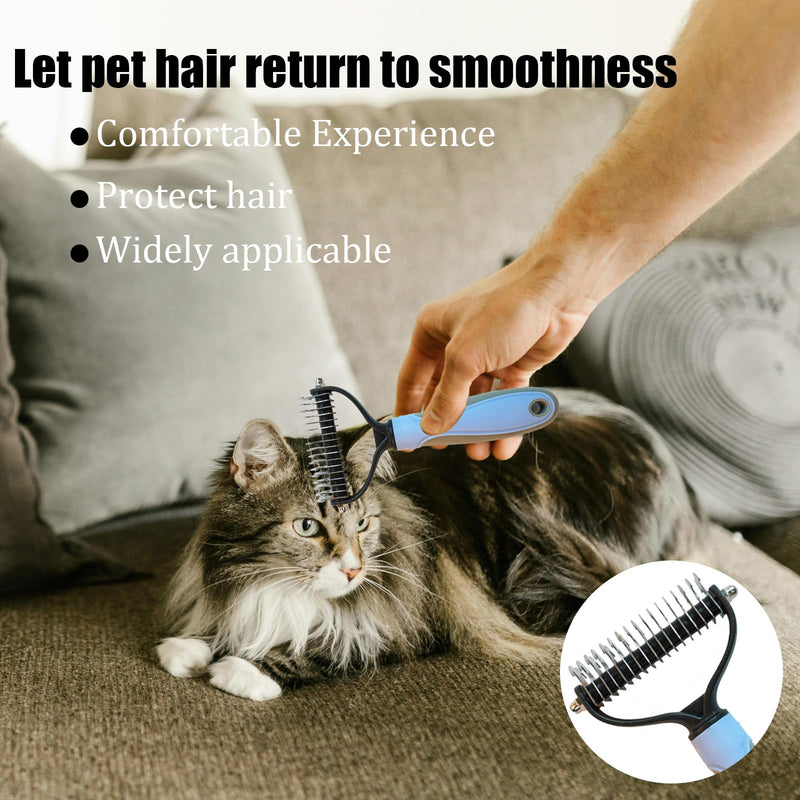 Dog Brush - 5 Pcs Pet Grooming Kit with Nail Clippers,Self Cleaning Slicker Brush Toothbrush Flea Comb Knotting Comb Skin Friendly Deshedding Grooming Tool for Long Haired Cats and Dogs Self Cleaning Slicker Brush Set - PawsPlanet Australia