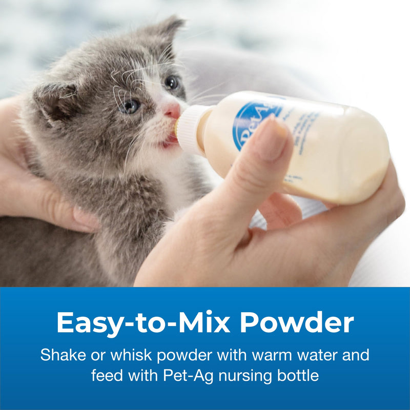 Pet-Ag KMR Kitten Milk Replacer Powder - 12 oz - Powdered Kitten Formula with Prebiotics, Probiotics & Vitamins for Kittens Newborn to Six Weeks Old - Easy to Digest