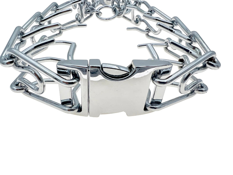 Adjustable Dog Ｎo Pull Ｃollar for Small Medium Large Dogs (Silver, M) Silver - PawsPlanet Australia