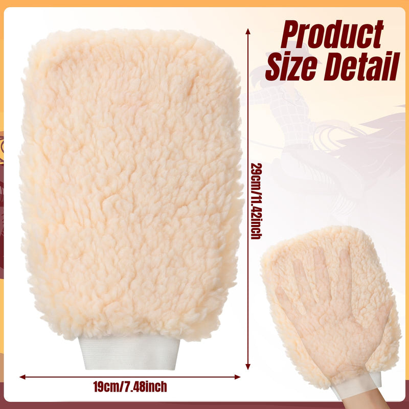 Fleece Applicator Wipe Mitt for Horses Grooming Mitts for Tack Cleaning Glove Soft White Mitts for Horse Bathing, Spreading Hair Treatments, Leather Care or Sensitive Horses and Dogs - PawsPlanet Australia