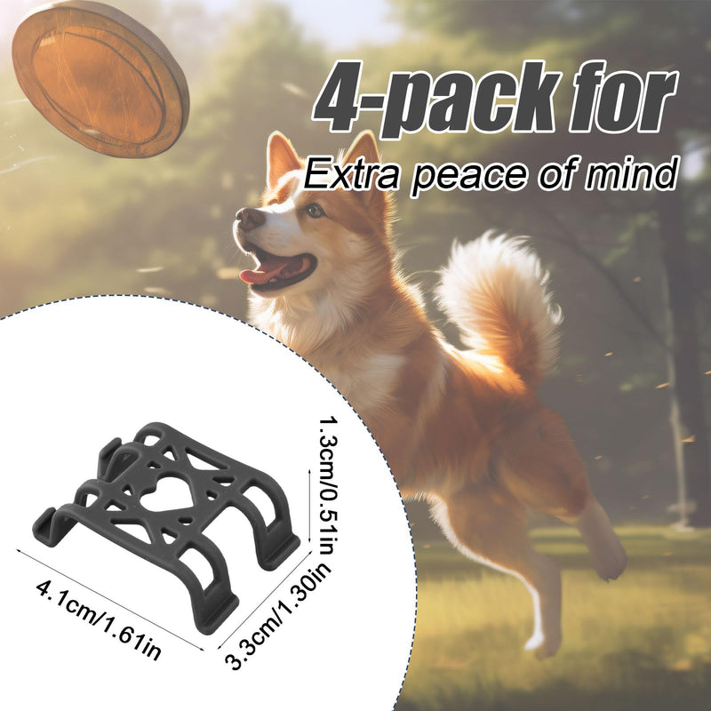 4pcs Tracker Collar Attachment Clips, GPS Dog Tractive Silicone Clips Tracker Accessories for Cat Pet Activity Tracker Replacement (Black) Black - PawsPlanet Australia