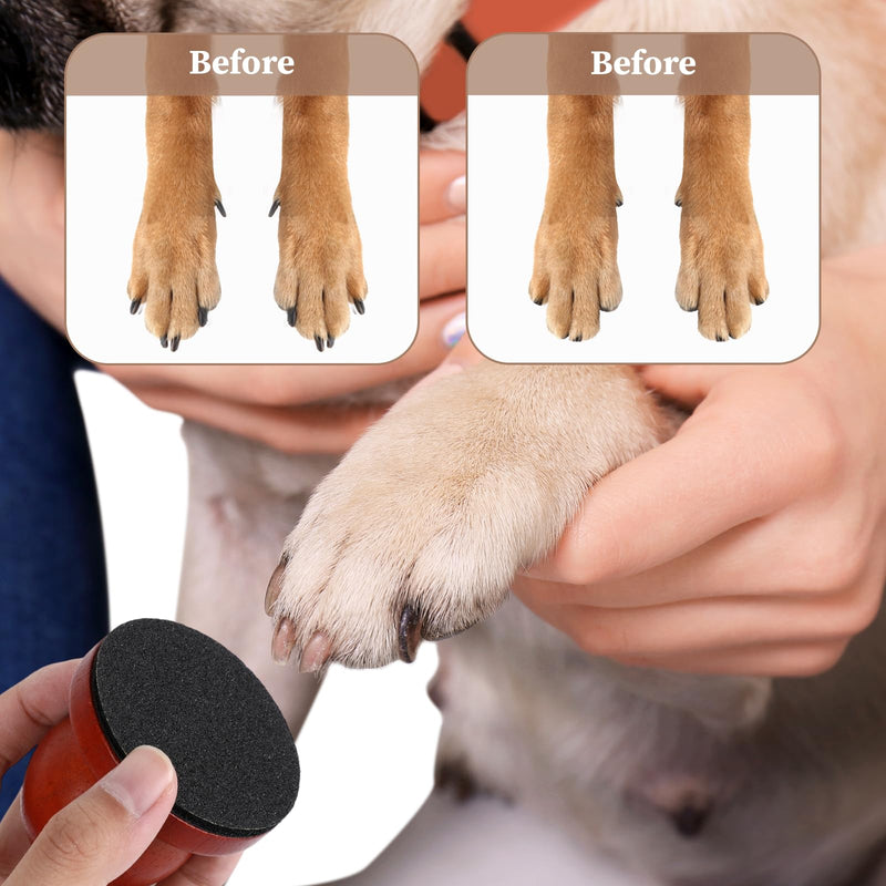 Dog Nail File,Wood Cat Nail File Boards,Pet Toenail Grinder Board, Scratcher Board Puppy Pad for Small to Medium-Sized Dogs and Cats with 3 Pcs Replaceable Sandpaper (Red) Red - PawsPlanet Australia
