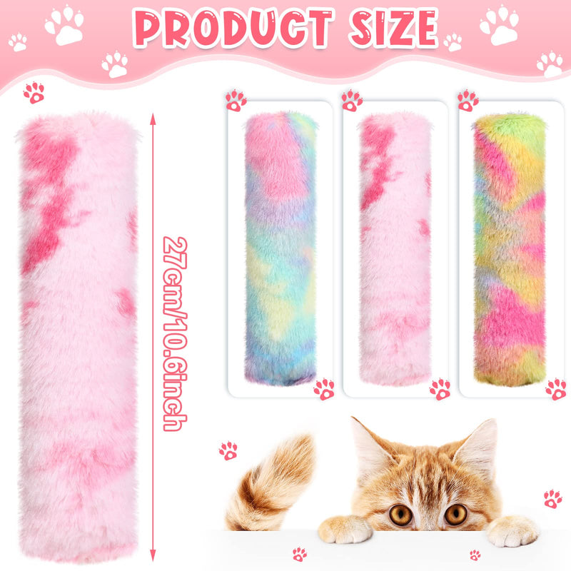 6 Pcs Catnip Toys Interactive Cat Kicker Toy Plush Fabric Cat Kick Toy Sticks Chasing Chewing Exercising Catnip Filled Cat Toys Cat Chew Toy for Puppy Kitty (Candy Color, 10.6 Inch) Candy Color - PawsPlanet Australia