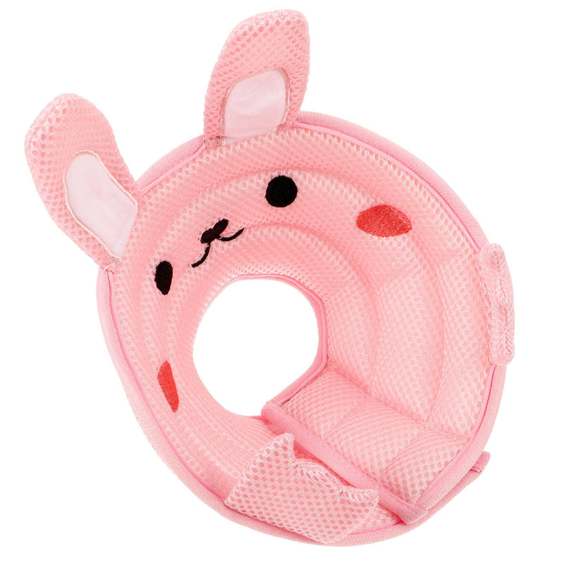 Breathable bunny ear protective collar made of polyester for cats to aid wound healing. Adjustable cone collar for cats. Prevents licking and biting during the recovery phase.