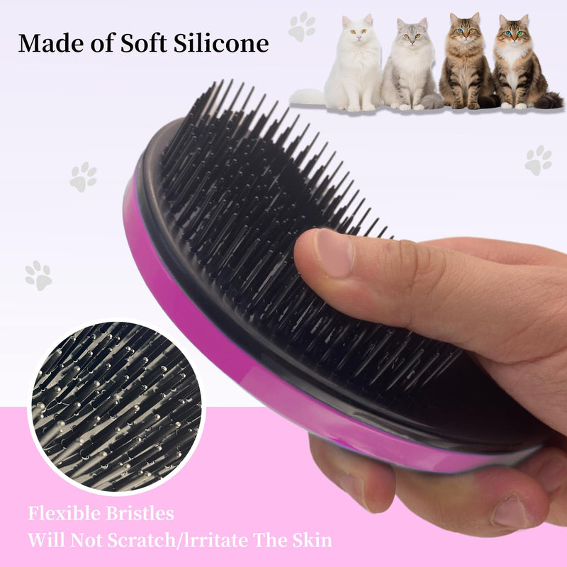 Cat Brush for Shedding - Perfect Grooming Tool for Long-Haired Cats | Deshedding & Hair Remover for Indoor Pets (Pink) Pink - PawsPlanet Australia