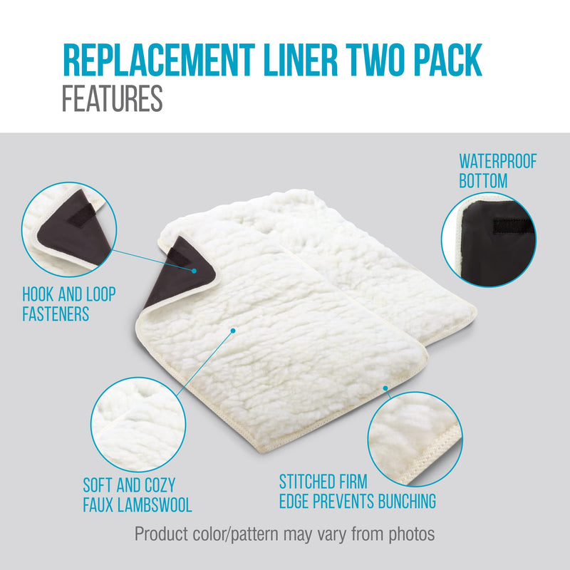 Sherpa (2 Count) Replacement Liners for Travel Pet Carriers - White, Medium 2 Count (Pack of 1) - PawsPlanet Australia