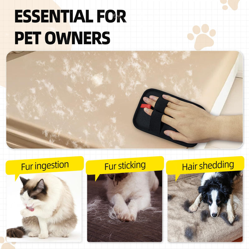 Pet Hair Remover, Reusable Electrostatic Pet Hair Remover Gloves – Double-Sided Grooming & Deshedding Gloves for Cats & Dogs, Pet Fur Removal for Furniture, Carpet, Couch -1 PCS 1 - PawsPlanet Australia