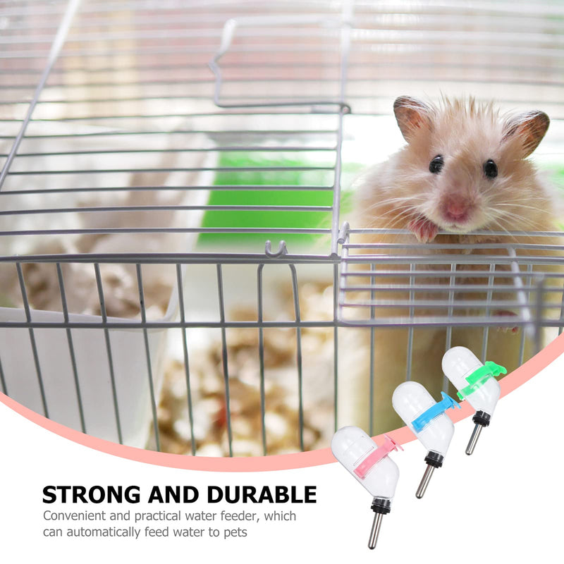 balacoo 3pcs 60ml Water Feeder Bottle Bowl for Pet Dwarf Hamster Mice Gerbil Rat Chinchillas Guinea Pig Squirrel Rabbit Small Animal Water Dispenser Random Color - PawsPlanet Australia