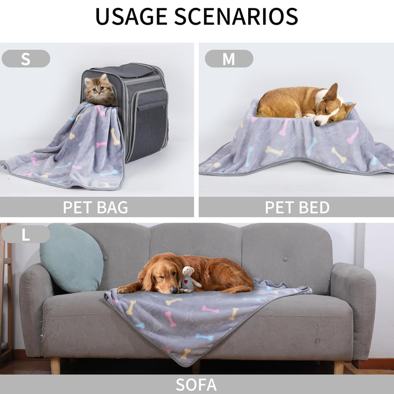 SORKUT 1 Pack 6 Dog Blankets Cat Soft Fluffy Fleece Pet Blanket Puppy Blanket Warm Paw Print Design Puppy Kitten Doggy,Medium (29"x20") 6 Pack Big Paw Series Medium(29"x20") - PawsPlanet Australia