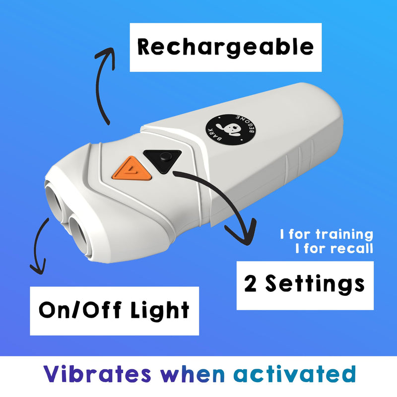 Ultrasonic Dog Bark Deterrent & Behavior Corrector - Stop Barking, Jumping, Aggression Without Yelling -Just Point & Press! Backed by Kevin Harrington from Shark Tank (White Rechargeable) White Rechargeable - PawsPlanet Australia