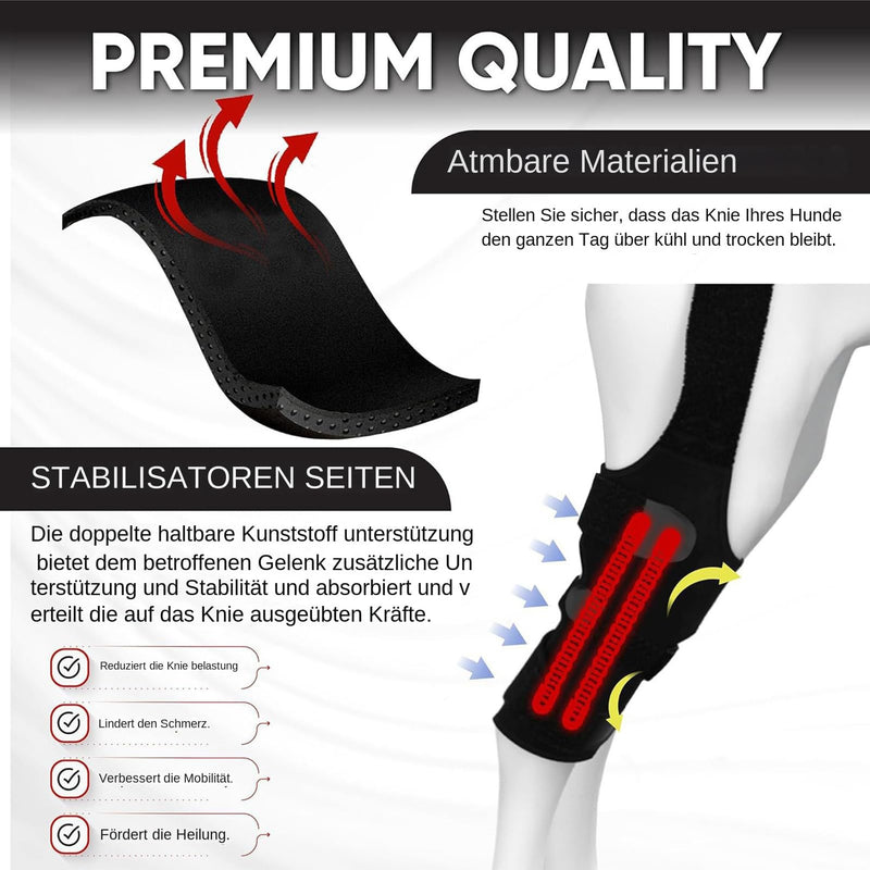 Generic knee brace for dogs | Jumping brace | Rear support | Non-slip knee brace with adjustable strap, soft protection for restoring mobility