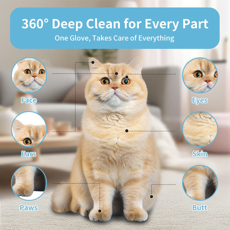 Pet Wipes for Dogs & Cats - Coconut Oil Grooming Wipes for Paws Face & Body, Deodorizing Hydrating Odor Control Waterless Bath Alternative (3 Pack) 3 PACK - PawsPlanet Australia