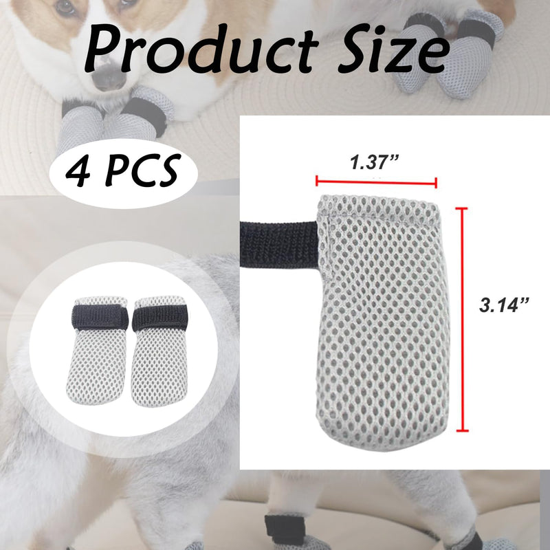 4 Pcs Cat Paw Protector Boots - Adjustable Anti-Scratch Sleeves for Bathing, Grooming & Vet Visits - Soft Breathable Mesh Gloves for Cat Nail Trimming, Nursing & Recovery - PawsPlanet Australia