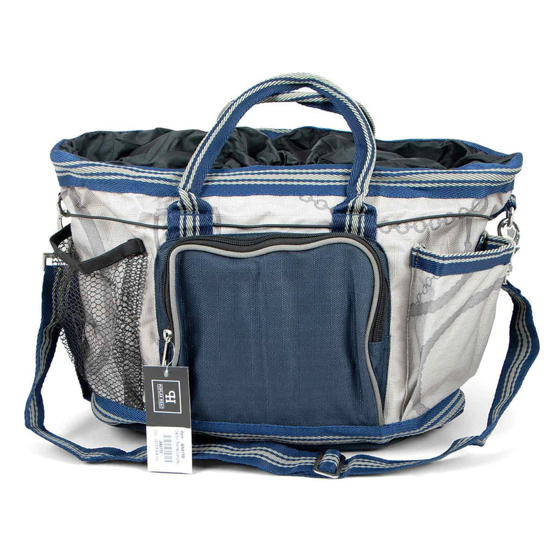Jeffers Poplar Head Grooming Bag – Horse Grooming Organizer Tote with Pockets for Brushes, Tools, Clippers, Shampoo, Detangler – Stable Barn Kit Carrier for Horses, Pets, Latte Snaffles & Irons - PawsPlanet Australia