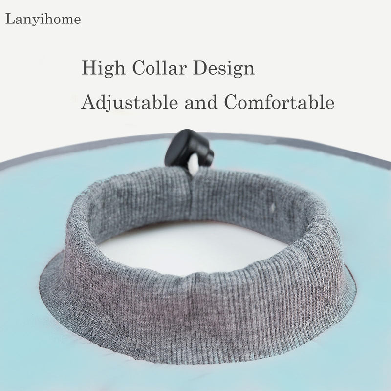 Waterproof Cat Recovery Collar - Ultra-Light Flat Neck Cones After Surgery, Adjustable Elizabethan Collars for Kitten Cats Puppy Rabbits, Mint Green, XL Size